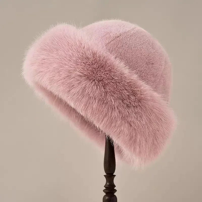Laurentis Faux Fur Hat - Blush Pink
