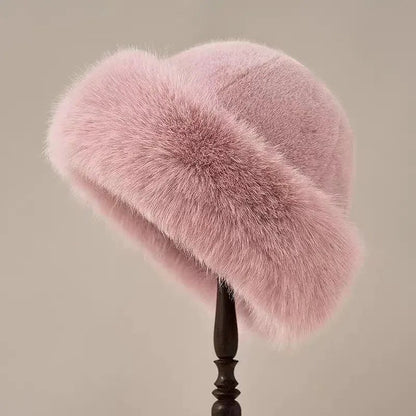 Laurentis Faux Fur Hat - Blush Pink