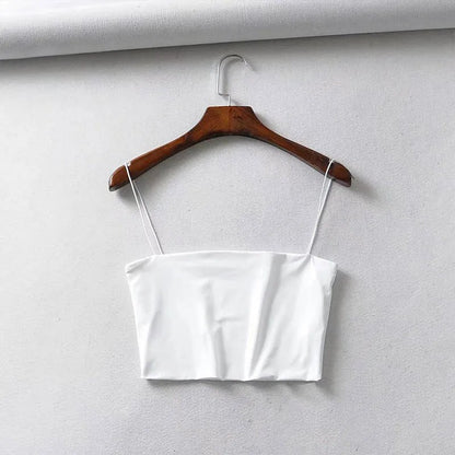Lecce Cotton Crop Top - Optic White