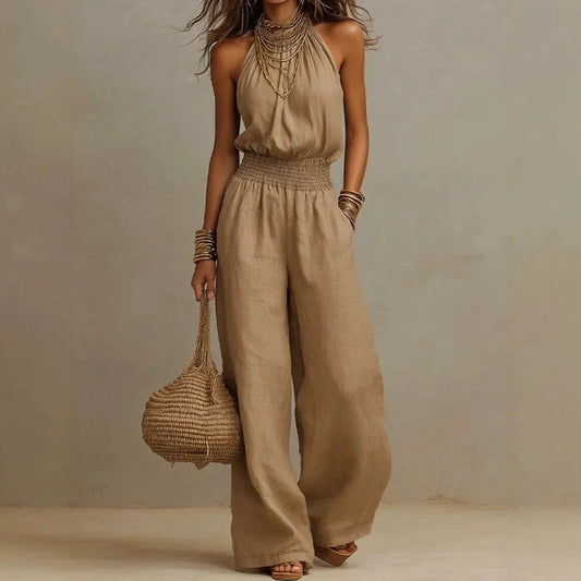 Lecce Flowing Wide Jumpsuit - Canyon Brown