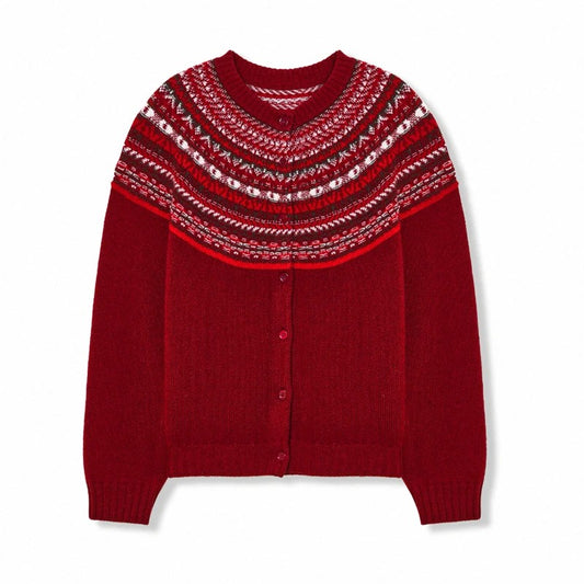 Lucerne Fair Isle Merino Wool Cardigan