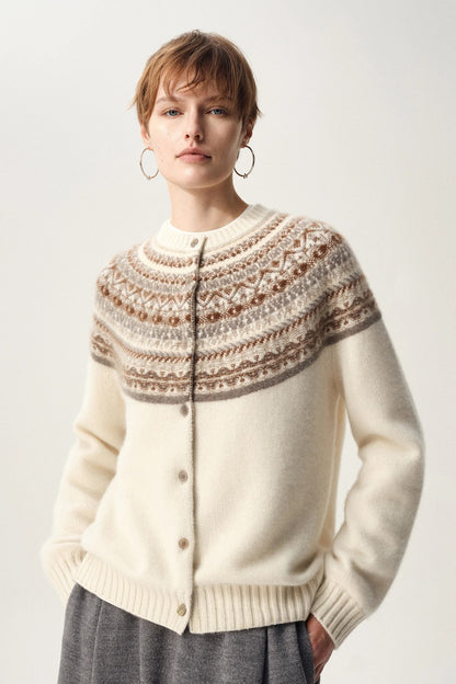 Lucerne Fair Isle Merino Wool Cardigan