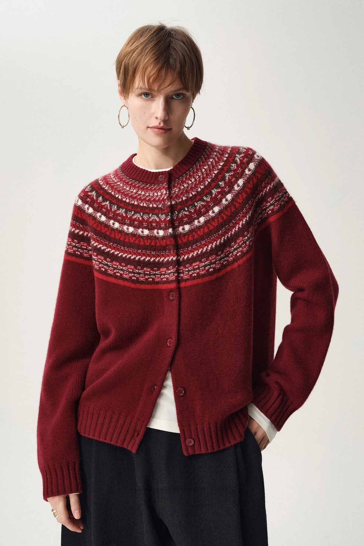 Lucerne Fair Isle Merino Wool Cardigan