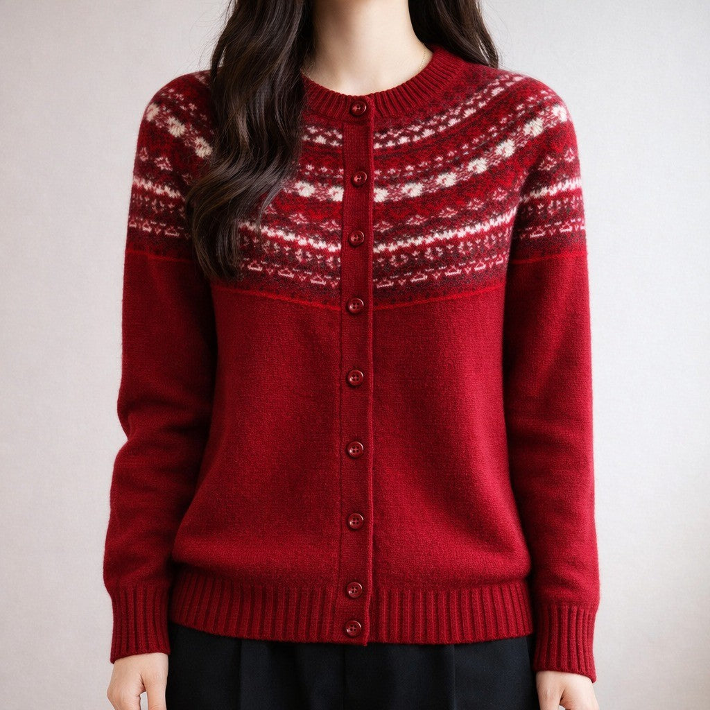 Lucerne Fair Isle Merino Wool Cardigan