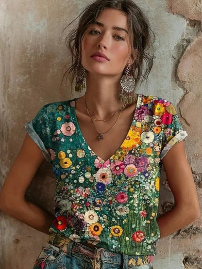 Lucerne Floral T-Shirt - Ebony Floral