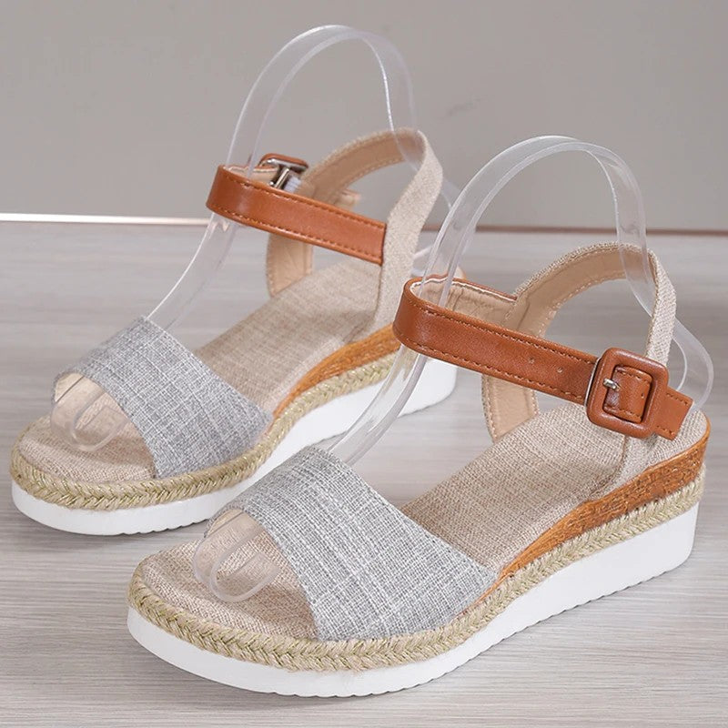 Lumina Soft Wedge Sandals - Slate