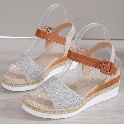 Lumina Soft Wedge Sandals - Slate