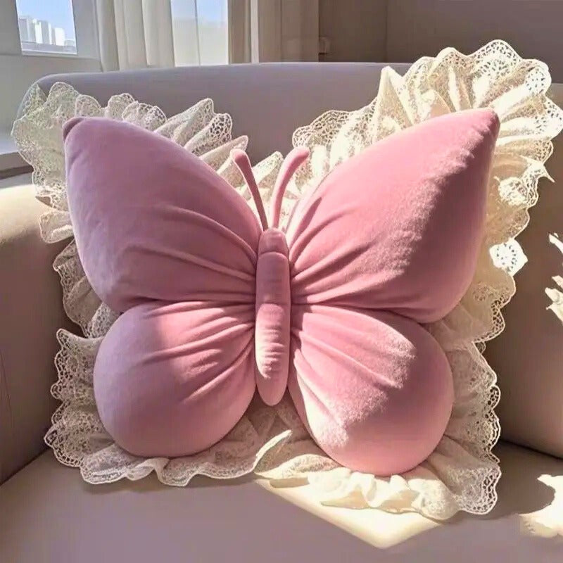 Lumina Butterfly Pillow - Blush