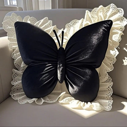 Lumina Butterfly Pillow - Onyx