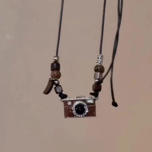 Lumina Film Camera Necklace - Vintage Brown