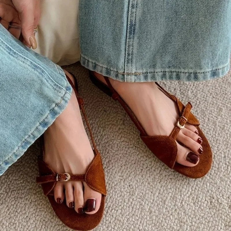 Lumina Open-Toe Sandals - Espresso Brown