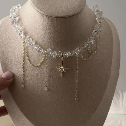 Lumina Pearl & Crystal Necklace