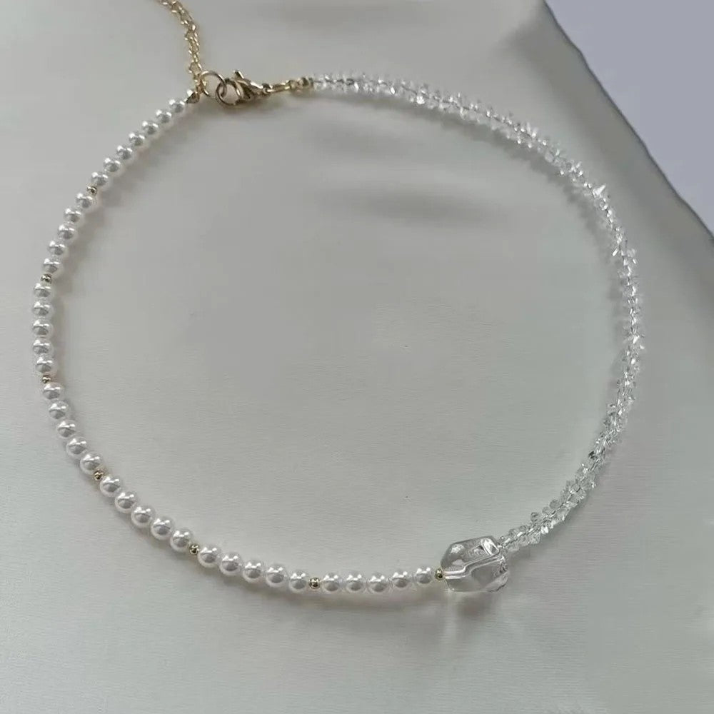 Lumina Pearl & Crystal Necklace