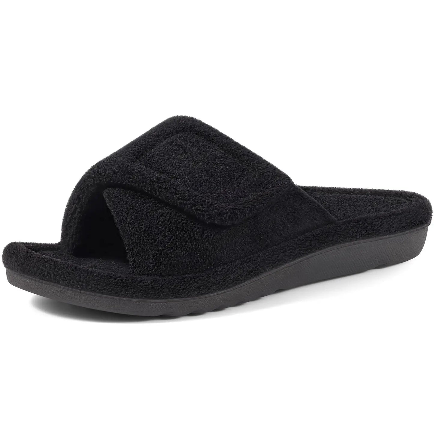 Lumira Fuzzy House Slippers - Black