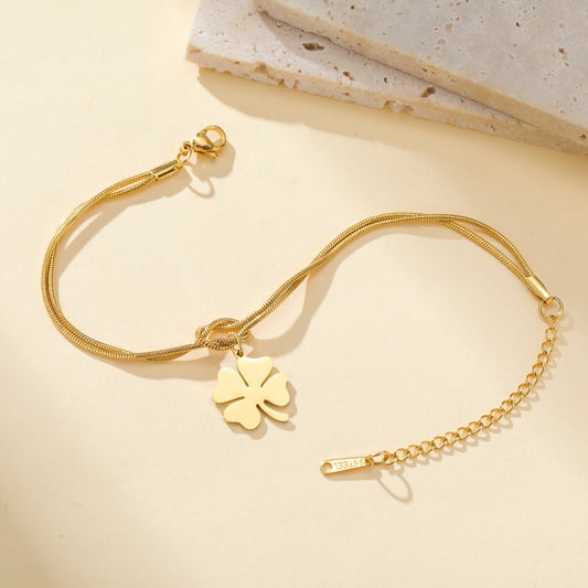 Luxe Clover Snake Bracelet