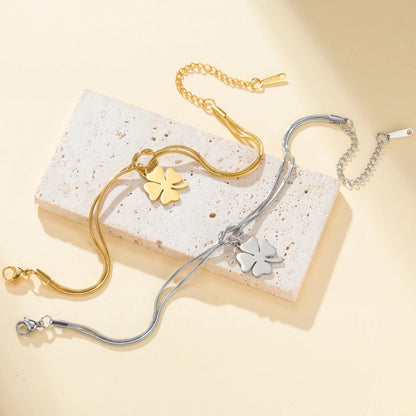 Luxe Clover Snake Bracelet
