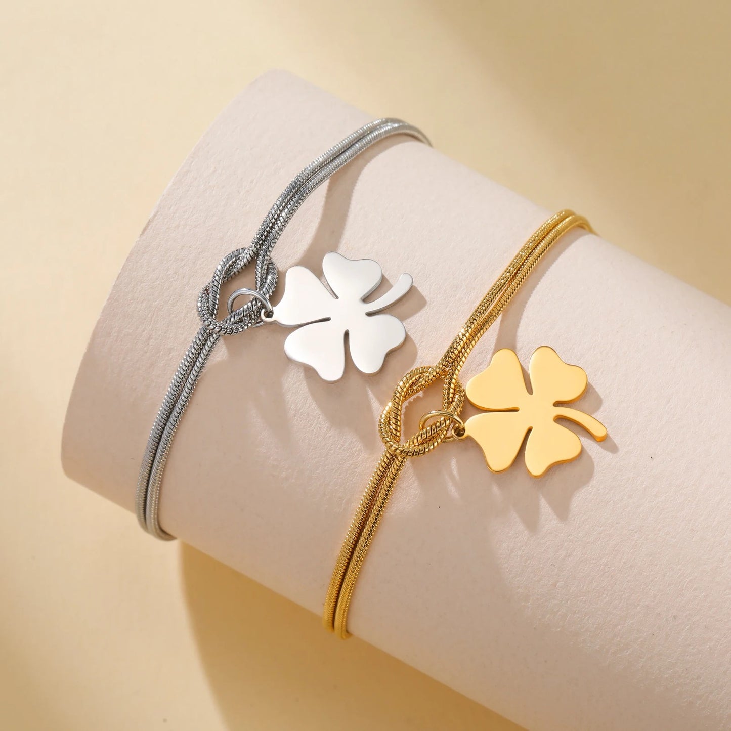 Luxe Clover Snake Bracelet