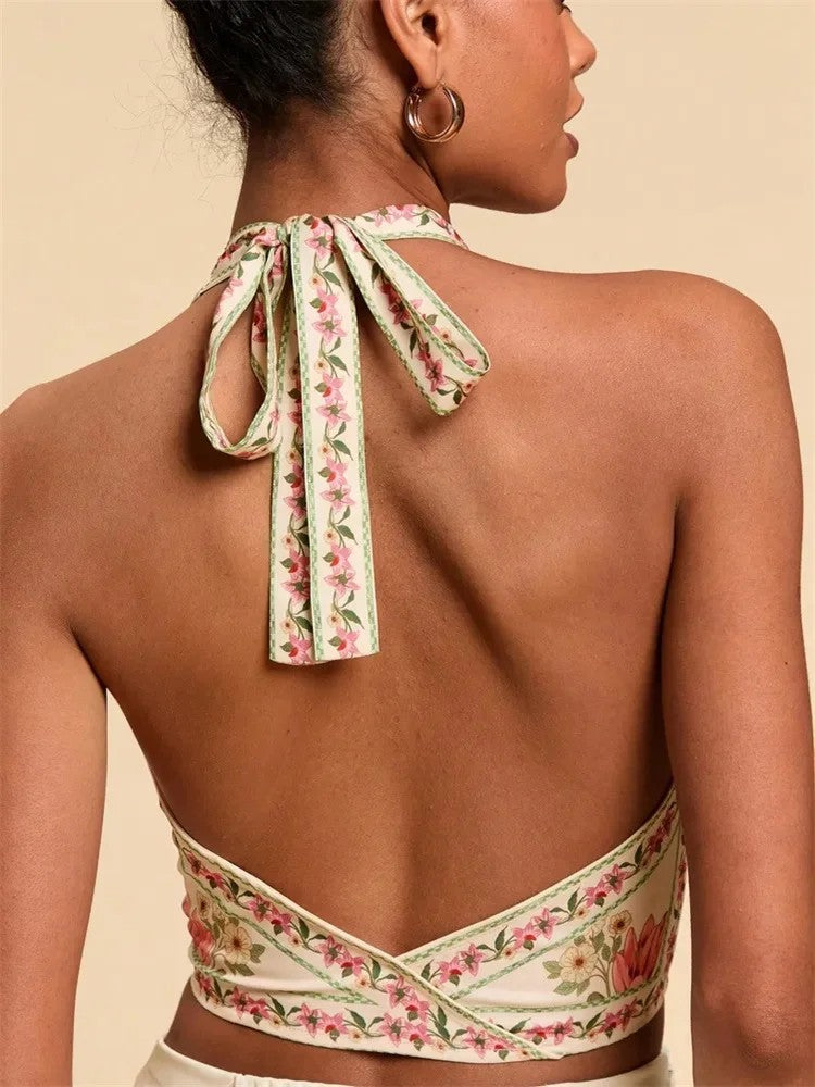 Lys Floral Halter Top