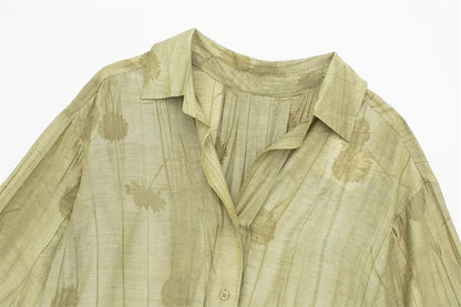 Maevis Jacquard Shirt Pants Set