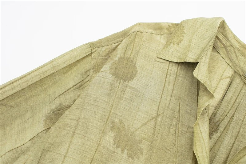 Maevis Jacquard Shirt Pants Set