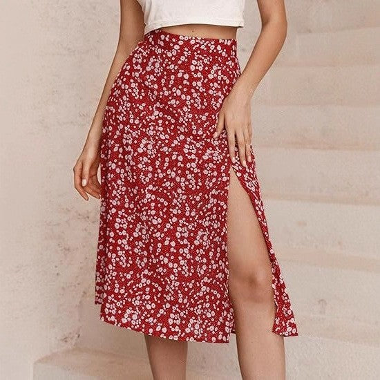 Marbella Floral Midi Skirt