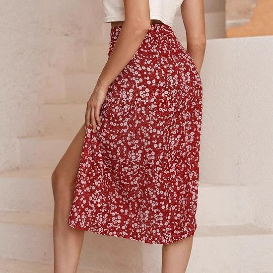 Marbella Floral Midi Skirt