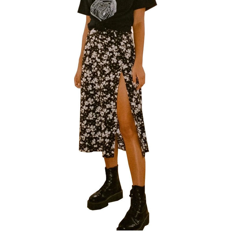 Marbella Floral Midi Skirt - Garden Floral