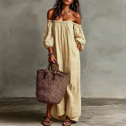 Marbella Off Shoulder Dress - Sunflower Yellow