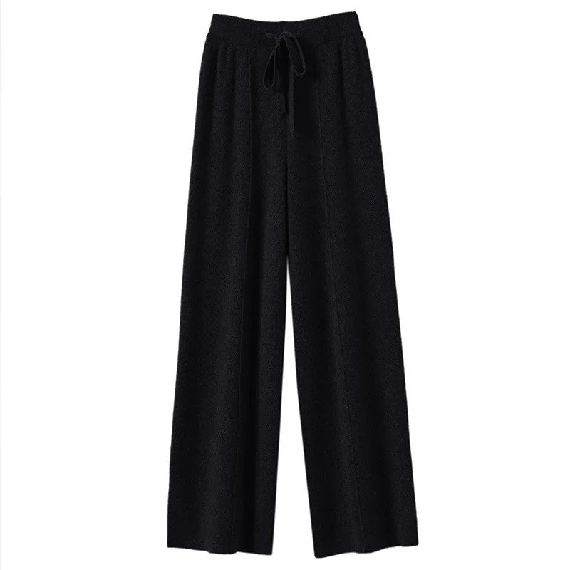 Marchetti Cashmere Wide Trousers - Black