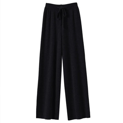 Marchetti Cashmere Wide Trousers - Black