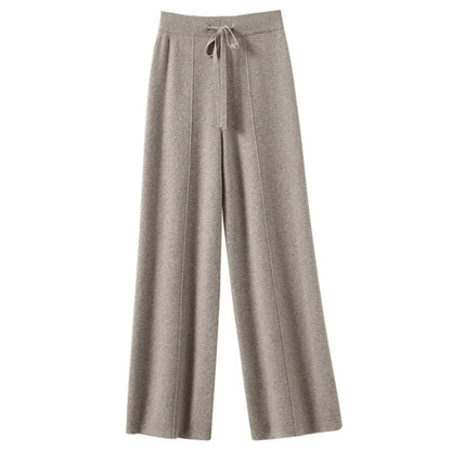 Marchetti Cashmere Wide Trousers - Camel