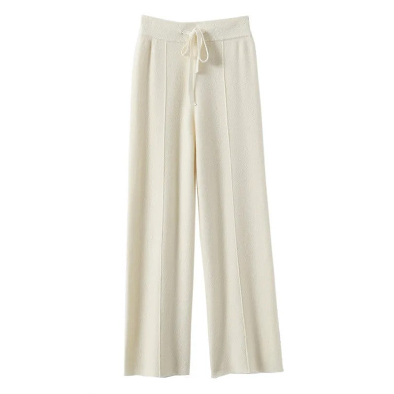Marchetti Cashmere Wide Trousers - Ecru