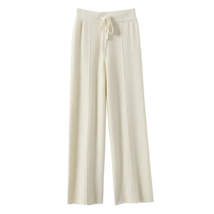 Marchetti Cashmere Wide Trousers - Ecru