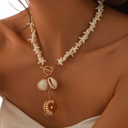 Marella Beaded Shell Necklace