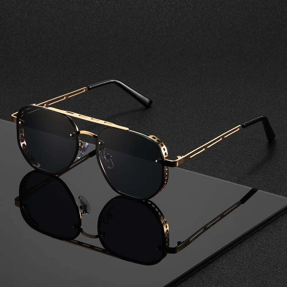 Maverick Double-Beam Sunglasses - Gold / Storm