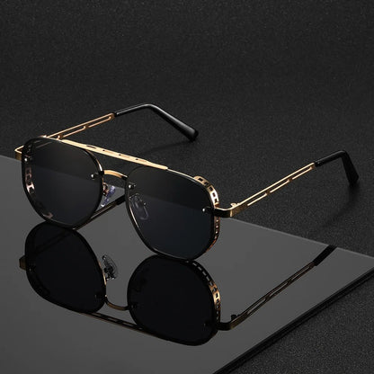 Maverick Double-Beam Sunglasses - Gold / Storm