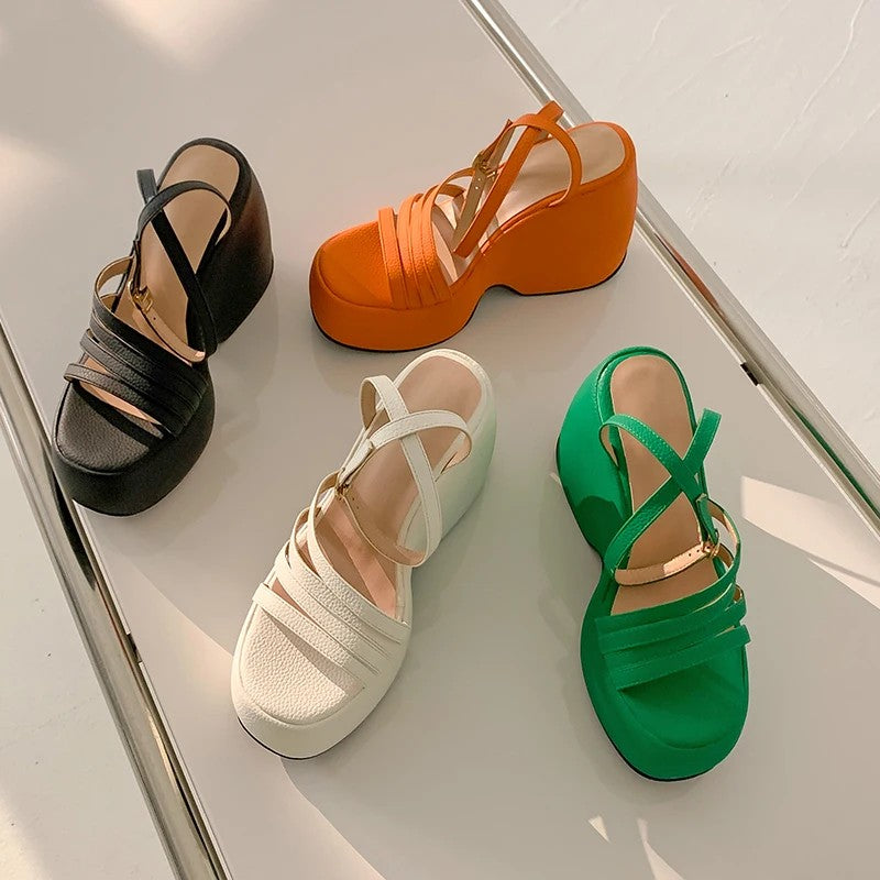Mayfair Open Toe Platform Heels