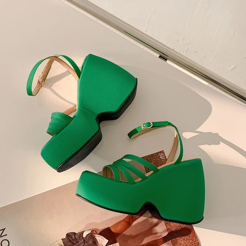 Mayfair Open Toe Platform Heels