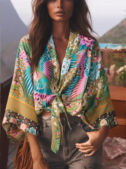 Menton Floral Kimono