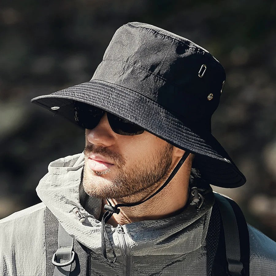 Meridian Wide Brim Bucket Hat - Black