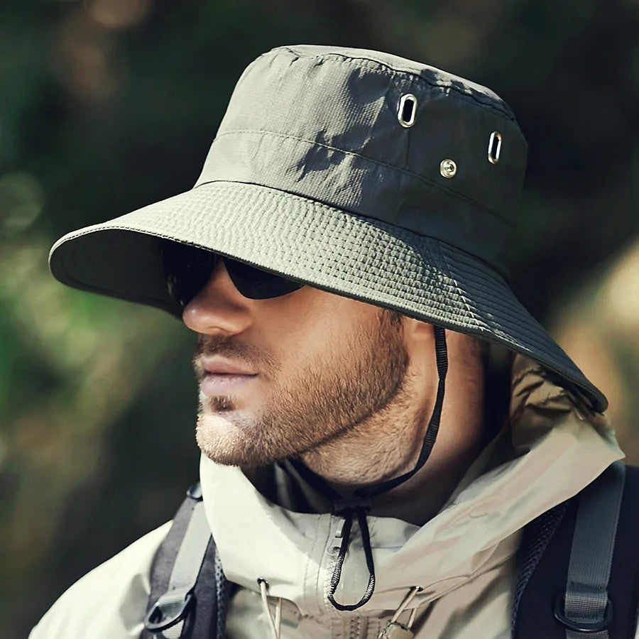 Meridian Wide Brim Bucket Hat - Forest Green