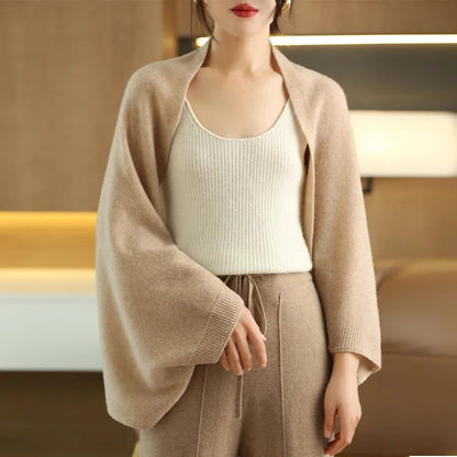 Merino Wool Sleeved Shawl