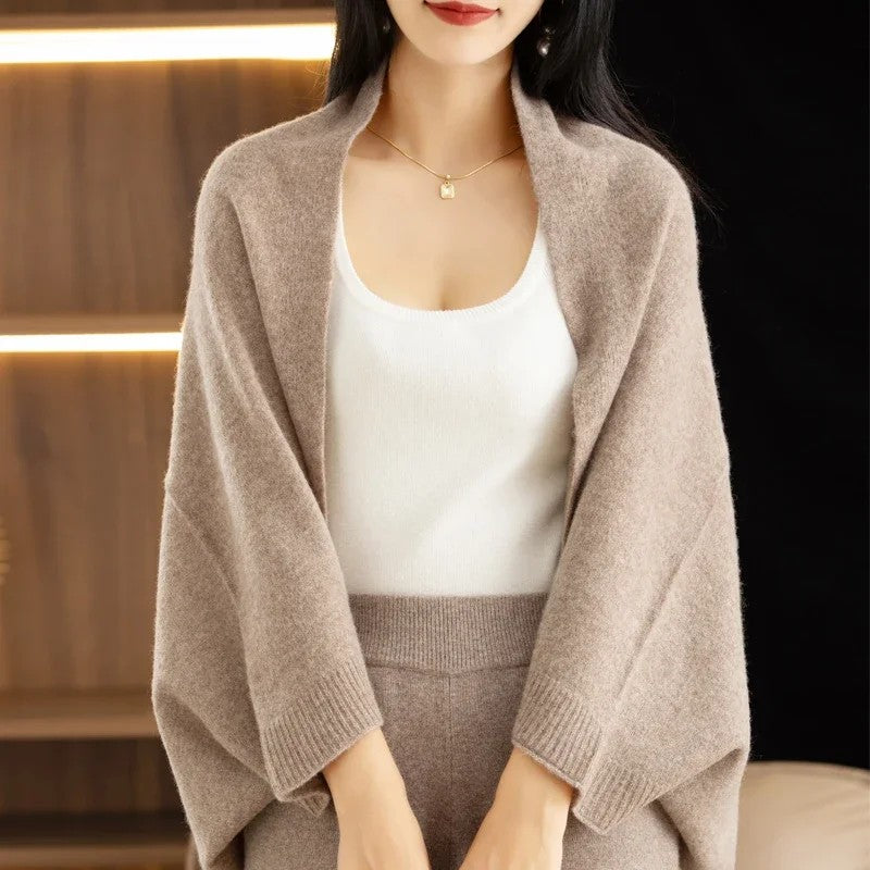 Merino Wool Sleeved Shawl