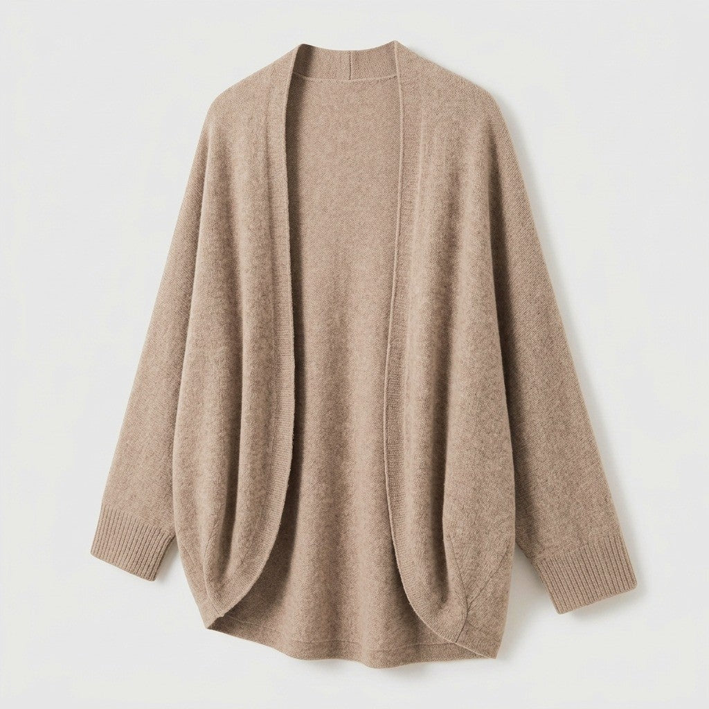 Merino Wool Sleeved Shawl - Classic Camel