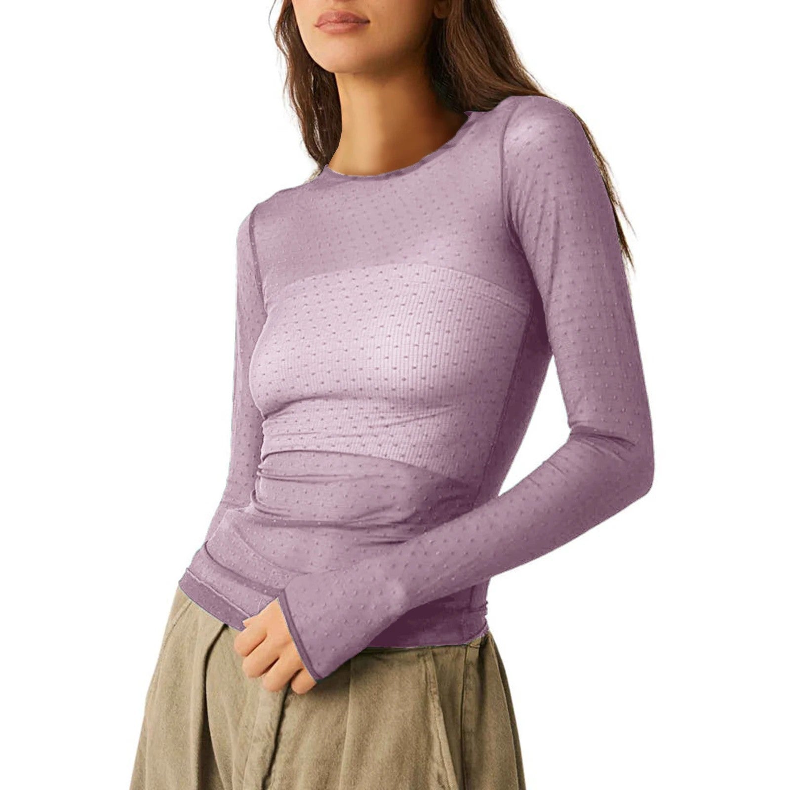 Missy Mesh Tee - Grape