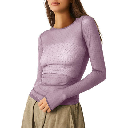 Missy Mesh Tee - Grape