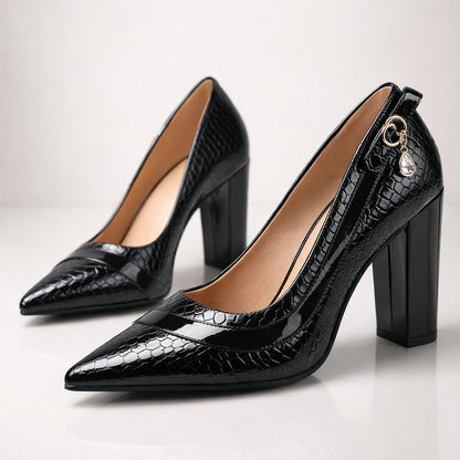 Milanesi Scale Heels - Onyx