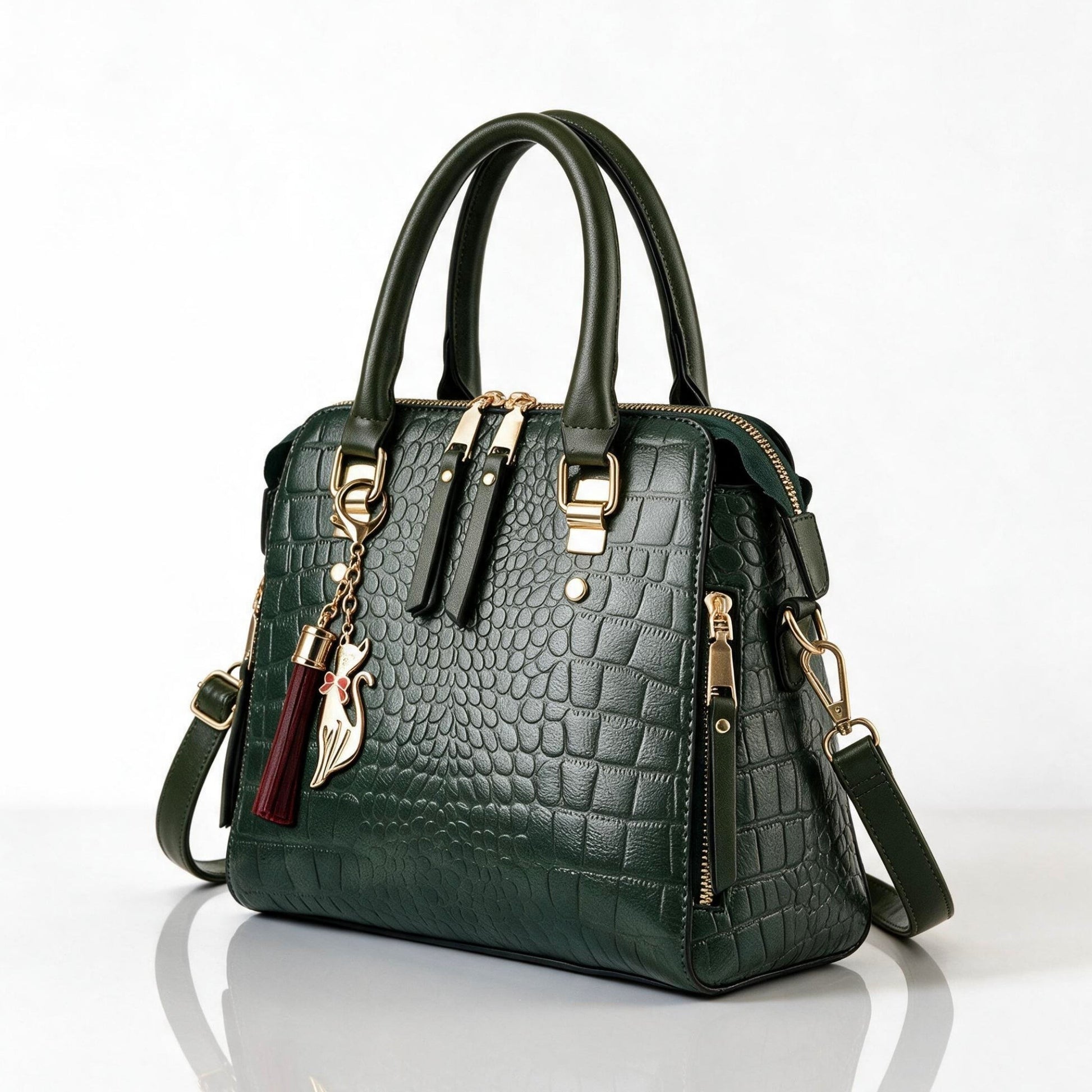 Milanesi Structured Handbag - Cypress