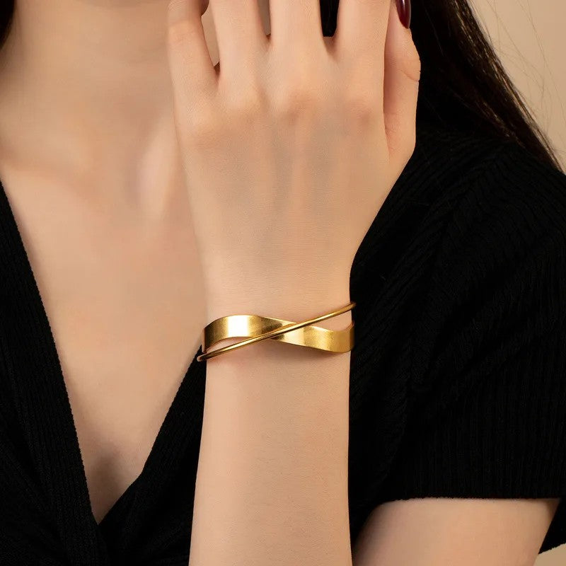 Milano Gold Open Bangle