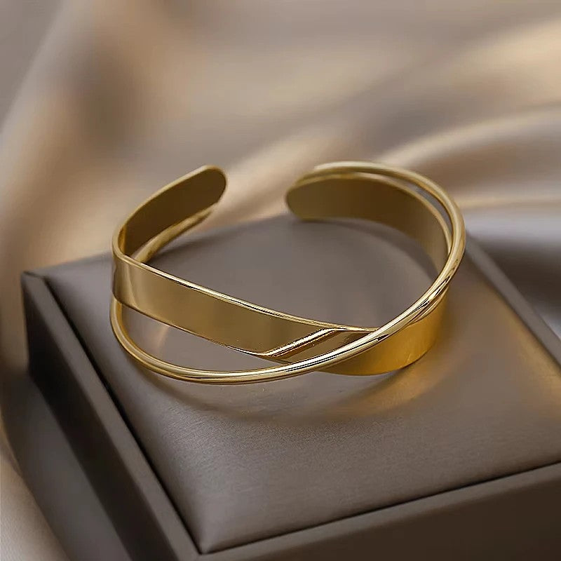 Milano Gold Open Bangle